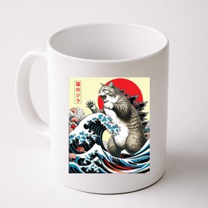 Catzilla Cat Japanese Art Funny Cat Gifts Coffee Mug