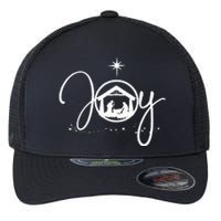 Christian Christmas Joy Jesus Nativity Scene Faith Gift Flexfit Unipanel Trucker Cap