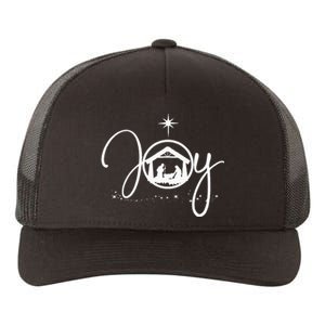 Christian Christmas Joy Jesus Nativity Scene Faith Gift Yupoong Adult 5-Panel Trucker Hat