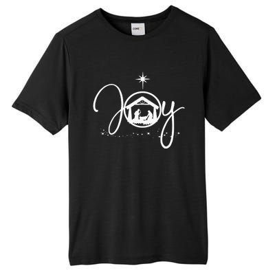 Christian Christmas Joy Jesus Nativity Scene Faith Gift Tall Fusion ChromaSoft Performance T-Shirt