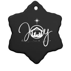 Christian Christmas Joy Jesus Nativity Scene Faith Gift Ceramic Star Ornament