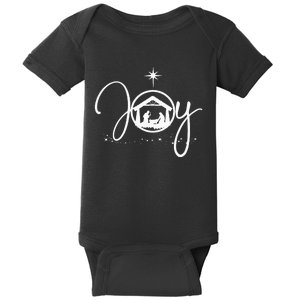 Christian Christmas Joy Jesus Nativity Scene Faith Gift Baby Bodysuit