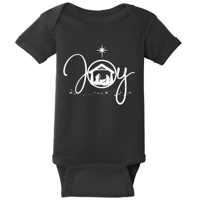 Christian Christmas Joy Jesus Nativity Scene Faith Gift Baby Bodysuit