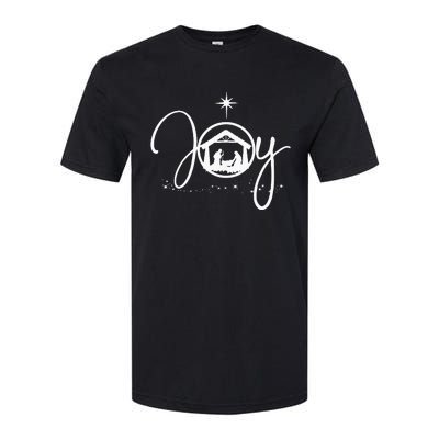 Christian Christmas Joy Jesus Nativity Scene Faith Gift Softstyle CVC T-Shirt