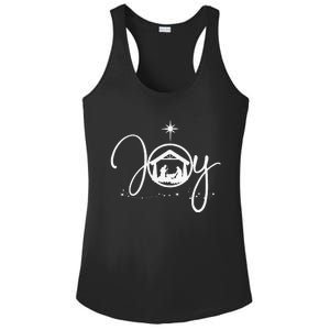 Christian Christmas Joy Jesus Nativity Scene Faith Gift Ladies PosiCharge Competitor Racerback Tank