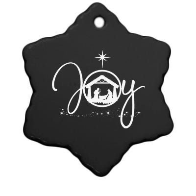 Christian Christmas Joy Jesus Nativity Scene Faith Gift Ceramic Star Ornament