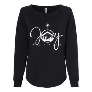 Christian Christmas Joy Jesus Nativity Scene Faith Gift Womens California Wash Sweatshirt