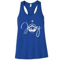 Christian Christmas Joy Jesus Nativity Scene Faith Gift Women's Racerback Tank