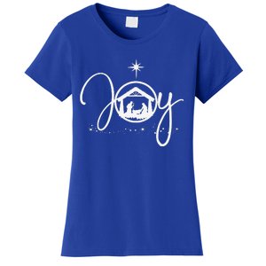 Christian Christmas Joy Jesus Nativity Scene Faith Gift Women's T-Shirt