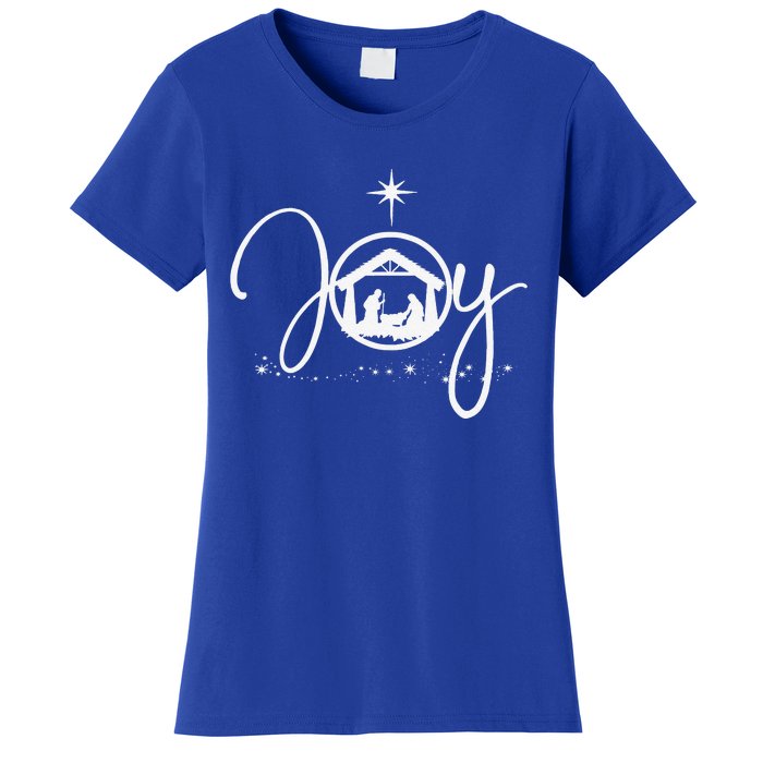 Christian Christmas Joy Jesus Nativity Scene Faith Gift Women's T-Shirt