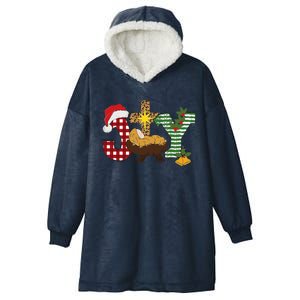 Christian Christmas Joy Jesus Nativity Scene Faith Hooded Wearable Blanket