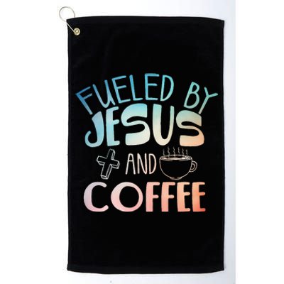 Cool Coffee & Jesus Christian Coffee Lover Platinum Collection Golf Towel