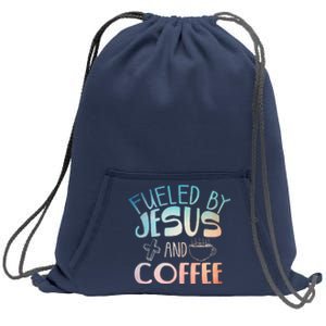 Cool Coffee & Jesus Christian Coffee Lover Sweatshirt Cinch Pack Bag