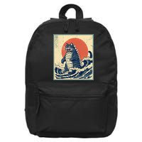 Catzilla Cat Japanese Art Funny Cat 16 in Basic Backpack