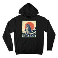 Catzilla Cat Japanese Art Funny Cat Tall Hoodie