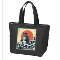 Catzilla Cat Japanese Art Funny Cat Zip Tote Bag