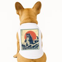 Catzilla Cat Japanese Art Funny Cat Doggie Tank