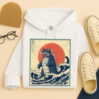 Catzilla Cat Japanese Art Funny Cat Hoodie