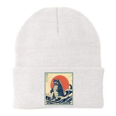 Catzilla Cat Japanese Art Funny Cat Beanie