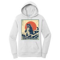 Catzilla Cat Japanese Art Funny Cat Women's Pullover Hoodie