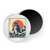 Catzilla Cat Japanese Art Funny Cat Magnet