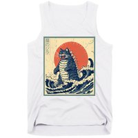 Catzilla Cat Japanese Art Funny Cat Tank Top