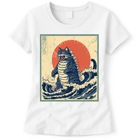 Catzilla Cat Japanese Art Funny Cat Womens T-Shirt