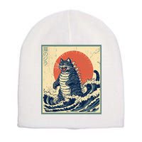 Catzilla Cat Japanese Art Funny Cat Short Acrylic Beanie