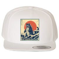 Catzilla Cat Japanese Art Funny Cat Wool Snapback Cap