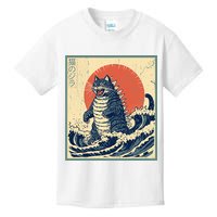 Catzilla Cat Japanese Art Funny Cat Kids T-Shirt