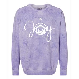 Christian Christmas Joy Jesus Nativity Scene Faith Colorblast Crewneck Sweatshirt