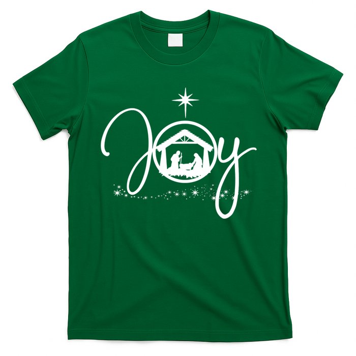 Christian Christmas Joy Jesus Nativity Scene Faith T-Shirt