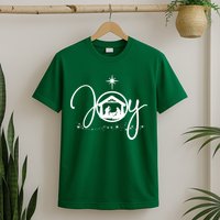 Christian Christmas Joy Jesus Nativity Scene Faith T-Shirt