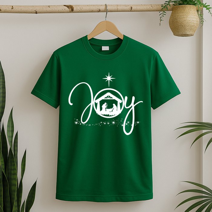 Christian Christmas Joy Jesus Nativity Scene Faith T-Shirt