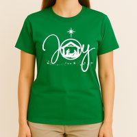 Christian Christmas Joy Jesus Nativity Scene Faith T-Shirt