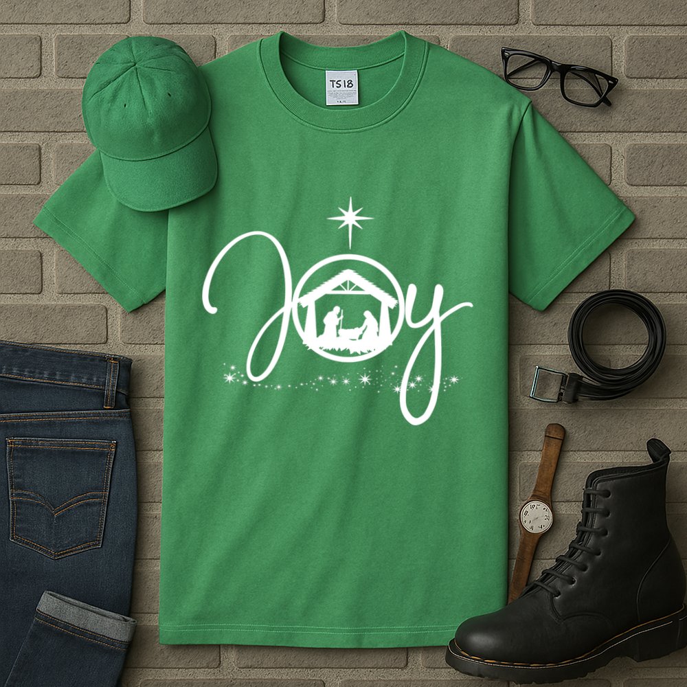 Christian Christmas Joy Jesus Nativity Scene Faith Tall T-Shirt