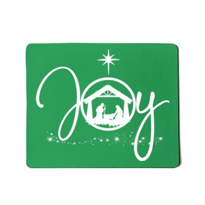 Christian Christmas Joy Jesus Nativity Scene Faith Mousepad