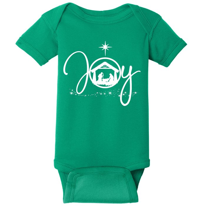 Christian Christmas Joy Jesus Nativity Scene Faith Baby Bodysuit