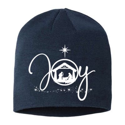 Christian Christmas Joy Jesus Nativity Scene Faith Sustainable Beanie