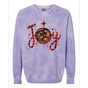 Christian Christmas Joy Jesus Nativity Scene Faith Family Colorblast Crewneck Sweatshirt