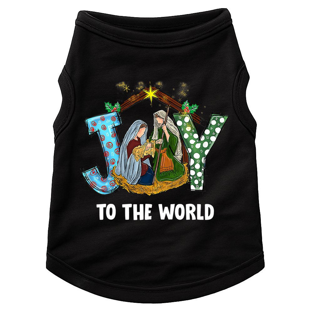 Christian Christmas Joy Jesus Nativity Scene Faith Gift Doggie Tank