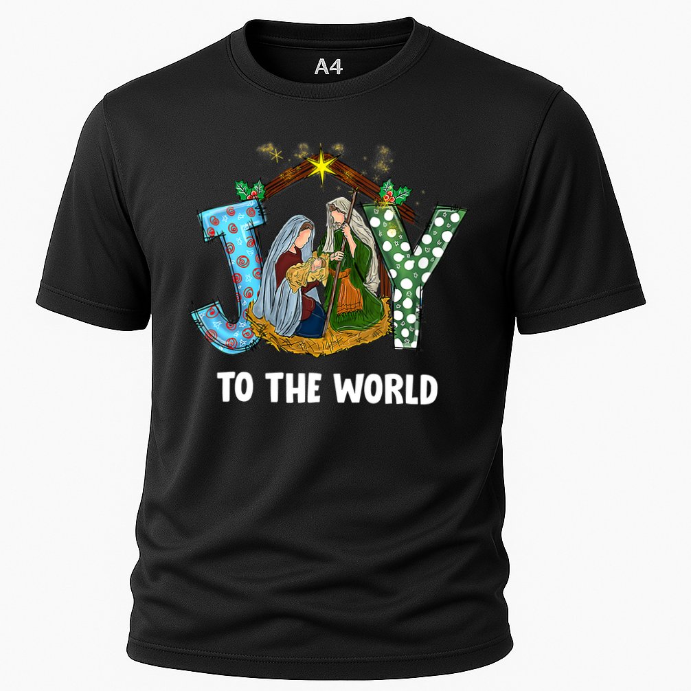Christian Christmas Joy Jesus Nativity Scene Faith Gift Cooling Performance Crew T-Shirt