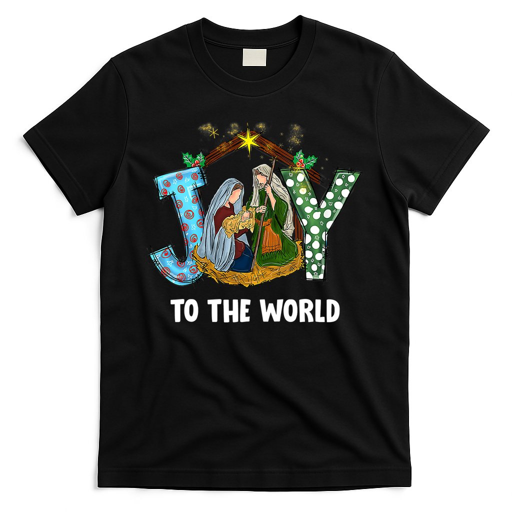 Christian Christmas Joy Jesus Nativity Scene Faith Gift T-Shirt
