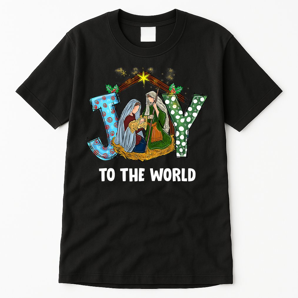 Christian Christmas Joy Jesus Nativity Scene Faith Gift Tall T-Shirt