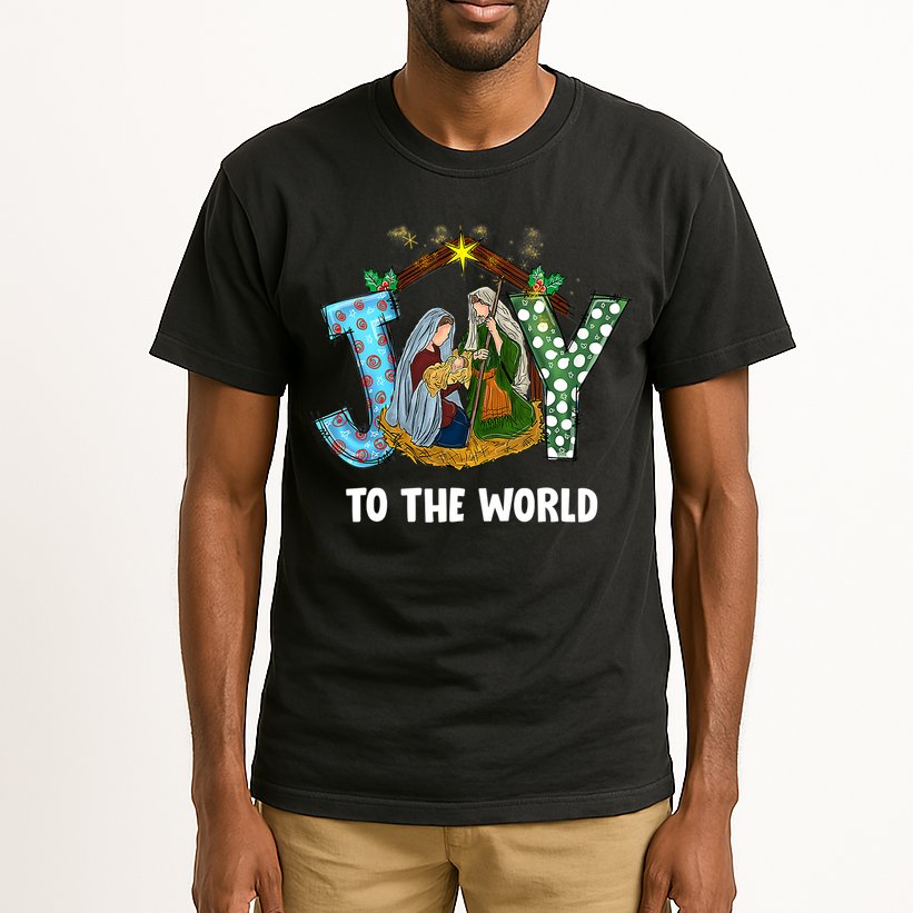 Christian Christmas Joy Jesus Nativity Scene Faith Gift Tall T-Shirt