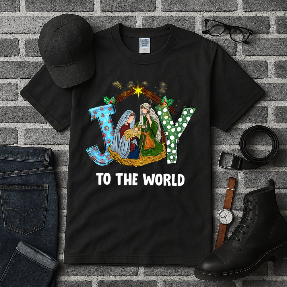 Christian Christmas Joy Jesus Nativity Scene Faith Gift Tall T-Shirt