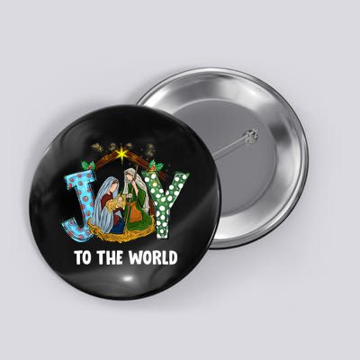 Christian Christmas Joy Jesus Nativity Scene Faith Gift Button