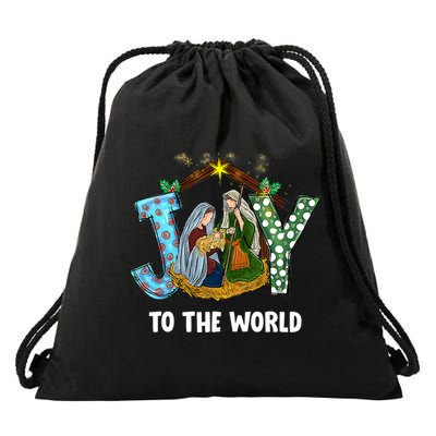 Christian Christmas Joy Jesus Nativity Scene Faith Gift Drawstring Bag