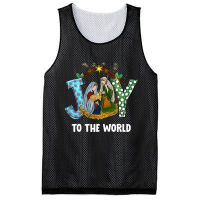 Christian Christmas Joy Jesus Nativity Scene Faith Gift Mesh Reversible Basketball Jersey Tank