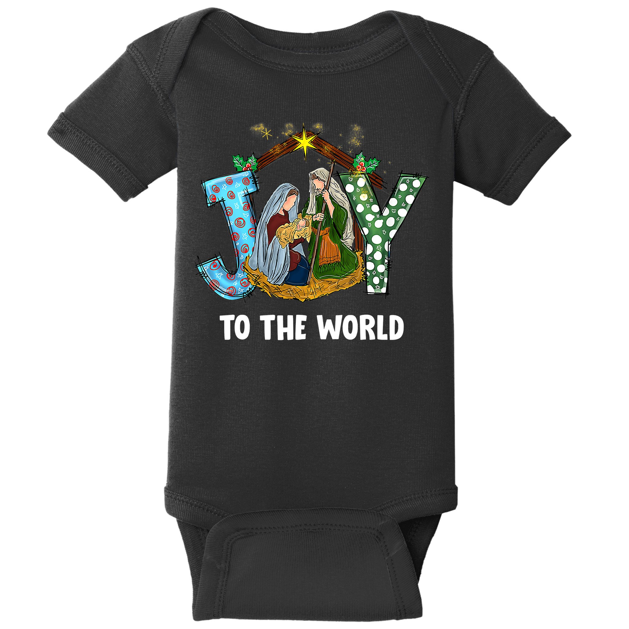 Christian Christmas Joy Jesus Nativity Scene Faith Gift Baby Bodysuit